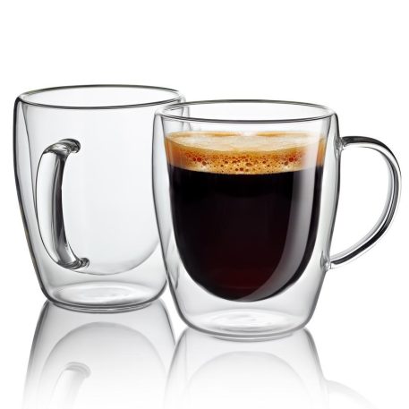 Double Wall Glass Mugs With Handles GC201