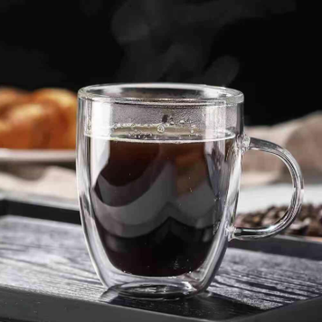 Double Wall Glass Mugs With Handles GC201